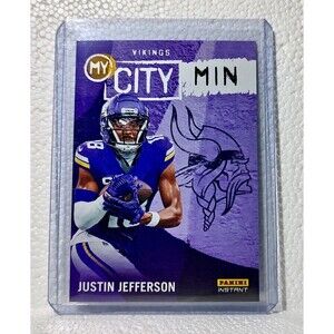 Justin Jefferson 2023 Panini NFL #24 My City Football Card Vikings 1/344